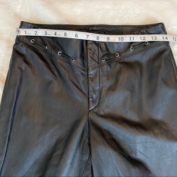 Lauren Ralph Lauren Black 100% Leather Riding Pants Sz 4 - Picture 7 of 13
